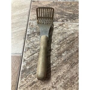 Vintage Androck Potato Ricer Masher Wood Handle Metal Primitive Kitchen Tool USA